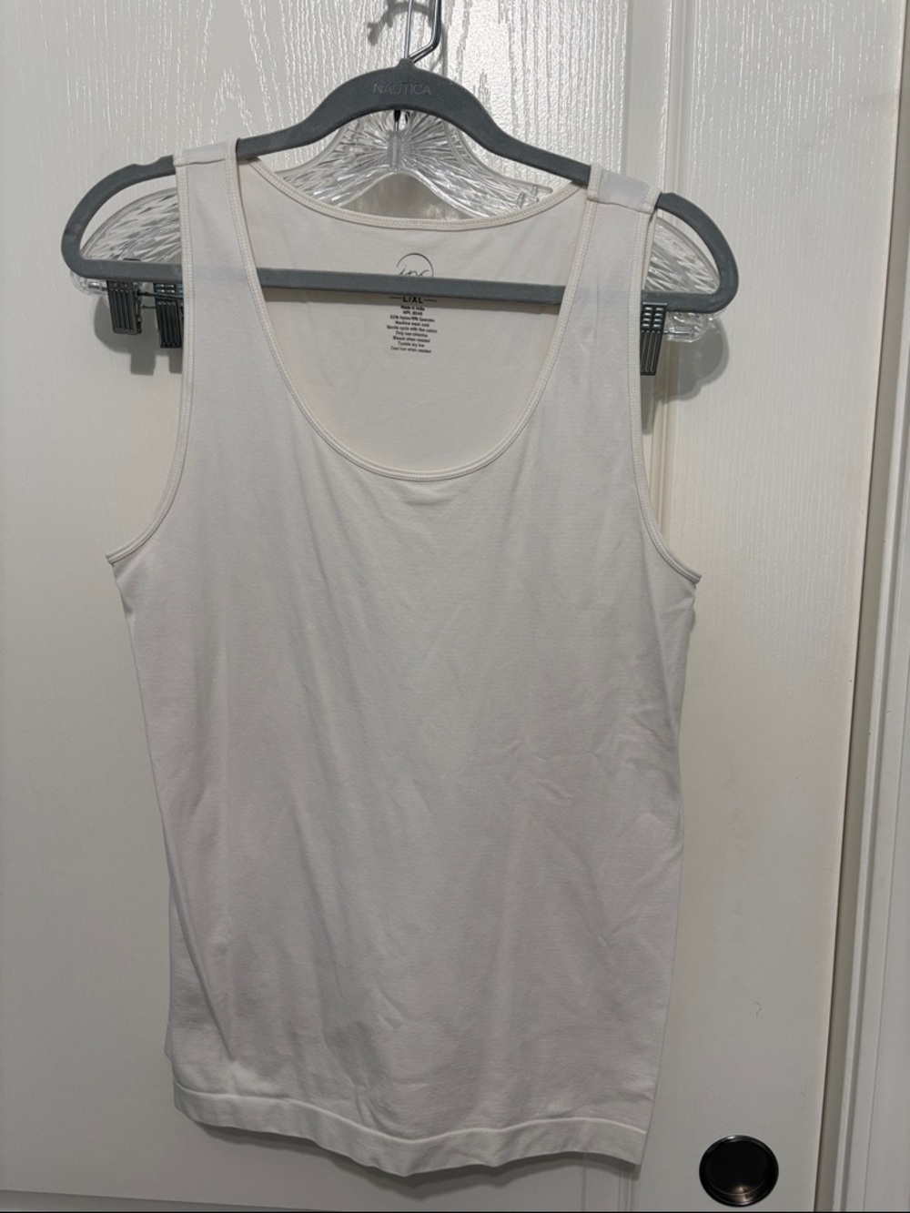 INC White Scoop Neck Tank Top